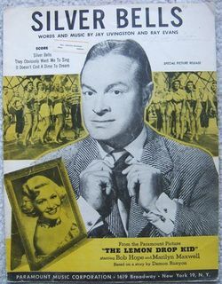 Bob Hope Lemon Drop Kid Silver Bells Sheet Music 1950