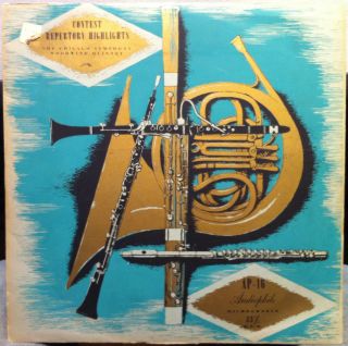 Chicago Symphony Woodwind Quintet Contest Repertory Highlights LP VG 