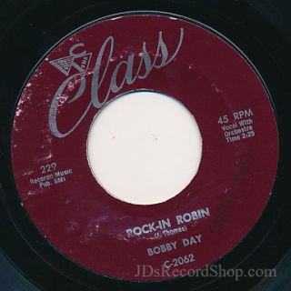 bobby day rockin robin over and over class 229 1958 condition record 