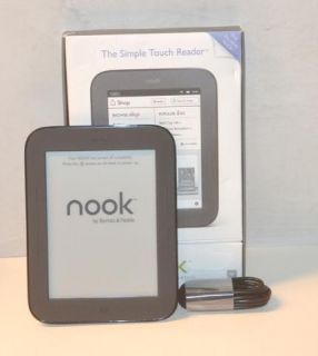 Barnes Noble Nook Simple Touch 2GB Wi Fi 6in Black