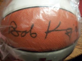 Bob Bobby Knight Autographed Basketball IU Indiana Hoosier