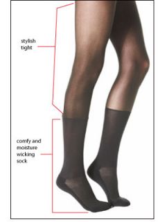 Leg Up Womens Boot Tights Socks Tights Mid Calf Ankle Chocolate Black 