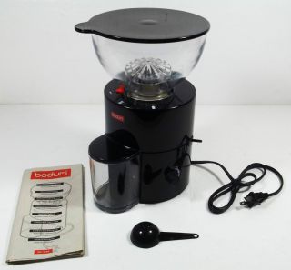 Bodum Antigua Electric Burr Coffee Grinder Black No 5670 Excellent 