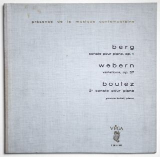 YVONNE LORIOD piano Berg Webern Boulez french vega C30A309 LP