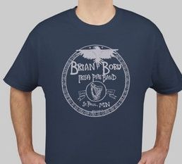 Brian Boru Irish Pipe Band Bagpipes T Shirt M 2XL