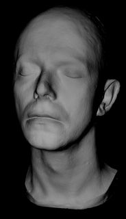 David Bowie 3 4 Head Life Mask Life Cast in Light Weight White Resin 
