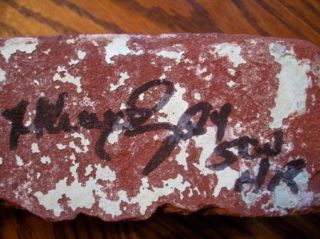   Signed Ramirez Fenway Park Brick with Name Plate Red Sox