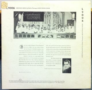 BOYS TOWN CHOIR christmas music 10 VG+ L 9006 Vinyl 1953 Record