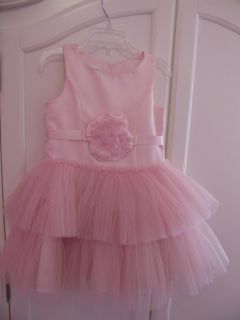 Bonnie Jean Pink Tulle Party Holiday Portrait Dress Sz 3T Stunning 
