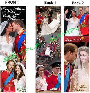 Prince William Catherine Royal Wedding Kiss Bookmarks