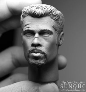 Custom Brad Pitt Detective Mills Seven Head Sculpt