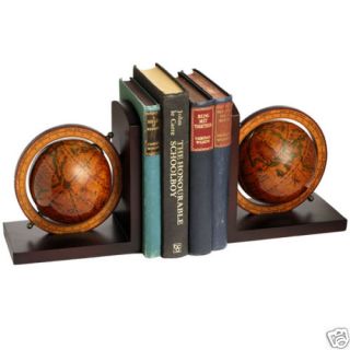 Pair of 18cm Ancient World Globe Bookends