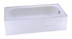 BOOTZ INDUSTRIES 5 FT BATH TUB PORCELAIN ON STEEL RH OR LH DRAIN SHIPS 