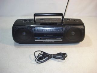   FS410 Stereo Radio Tape Boombox Am FM Microphone w Power Cable