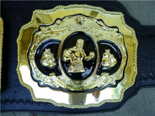 Boxing Championship Title Belt Real Leather Strap Thick Plates New 