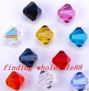 200pcs high quality faced glass crystal beads 4mm