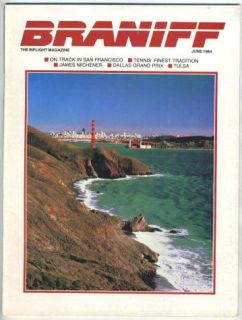 Braniff Inflight Magazine June 1984 Dallas Grand Prix