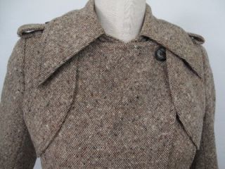 Vtg Boru Donegal Irish Tweed Trench Spy Coat Jimmy Hourihan of Dublin 