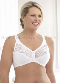 Full Figure Bra Wirefree Soft Cup 46g White 46 G New