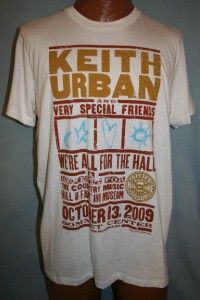 Keith Urban 2009 Country Music Hall of Fame Benefit Concert T Shirt 