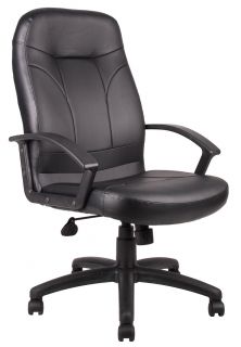 Boss High Back New Black Leather Executive Managers Office Chair 