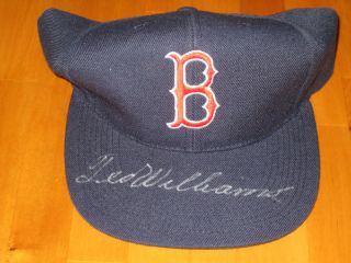 Ted Williams Signed Boston Red Sox HOF MLB Baseball Hat JSA