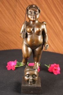 Fernando Botero Tribute Bronze Sculpture Standing Angel