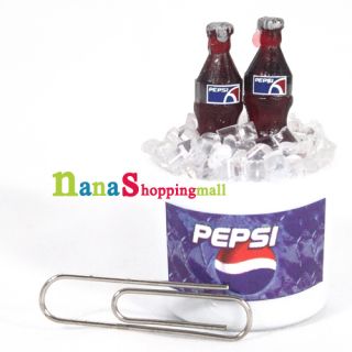 Pepsi Bottles in Ice Bucket Miniature Refrigerator Magnet