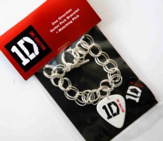 One Direction Two Sided Guitar Pick Bracelet Plus Plectrum