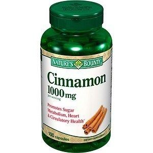 Natures Bounty Cinnamon 1000mg 100 capsules