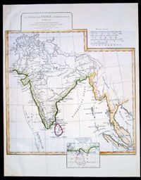 1765 D Anville Antique Map of India SE Asia Taprobana