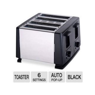 Brentwood 4 Slice Toaster Stainless Steel Small App