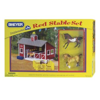 Breyer Horses Stablemates Red Stable Set 59197 Pony Care Set 5411 Gift 