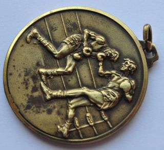Vintage Boxing Championship Blank Award Medal Bronze