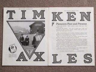 Brecksville Oh Train Depot TIMKEN Axles 1923 Saturday Evening Post 