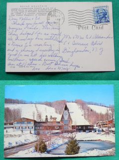 Boyne Falls Ski Mountain Lodge MI Old Vintage Postcard