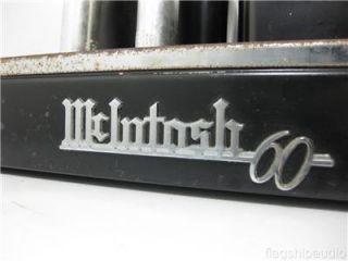 Vintage McIntosh MC60 MC 60 6550 Tube Power Amplifier Amp AS IS