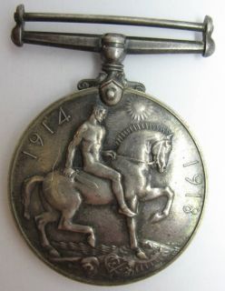   War Medal Silver Georgivs V Britt OMN Rex Et Ind Imp 1914 1918