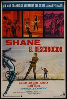 Original Shane Classic Western Alan Ladd Jean Arthur 1970s Movie 