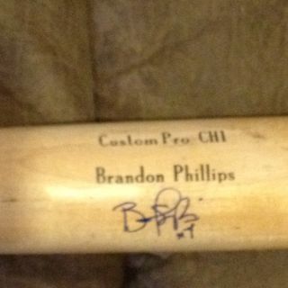 Brandon Phillips Game Used Autograph Bat