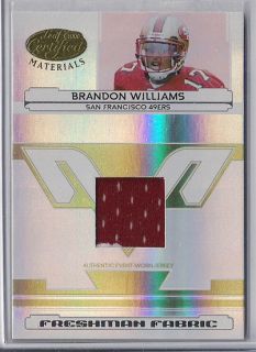 2006 Leaf Certified Materials Brandon Williams Jersey Card San 