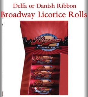 delfa broadway red licorice rolls 24 rolls per box we accept 