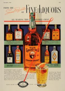 1937 Ad National Distillers Products Corporation Liquor   ORIGINAL 