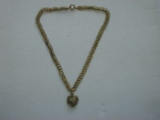 OLD VICTORIAN ANTIQUE BRASS NECKLACE