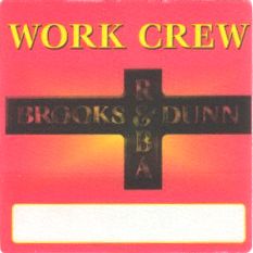 brooks dunn reba mcentire 1998 backstage pass crew