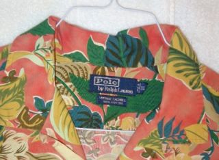   Ralph Lauren Vintage Caldwell Hawaiian Camp Button Up Shirt XL