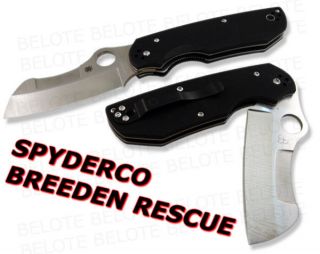 Spyderco Breeden Rescue Folder Plain Edge Numbrd C139GP