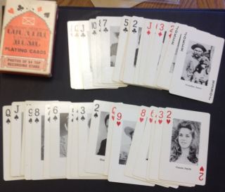 1970 Heather COUNTRY MUSIC PLAYING CARDS w original box lot of 38 VG 