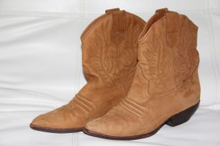 Sabree Broun Leather Western Cowboy Ankle Boots Sz 7 7 5 10 5 Insole 