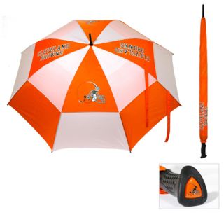 New Cleveland Browns 62 Double Canopy Golf Umbrella 1 Touch Auto Open 
